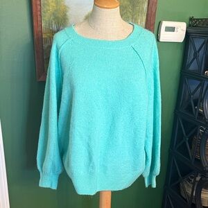 Vince Camuto Turquoise Crew Neck Sweater